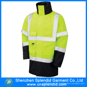 Mens Clothing 2016 Two Tone Sicherheit 3m Reflective Work Coat